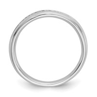 14K White Gold 0.20 Carat Lab Grown Diamond VS SI+ G+ Nine Stone Complete Fashion Band view 3