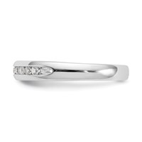 14K White Gold 0.20 Carat Lab Grown Diamond VS SI+ G+ Nine Stone Complete Fashion Band view 4