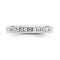14K White Gold 0.20 Carat Lab Grown Diamond VS SI+ G+ Nine Stone Complete Fashion Band view 5