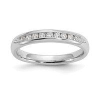 14K White Gold 0.20 Carat Lab Grown Diamond VS SI+ G+ Nine Stone Complete Fashion Band view 1