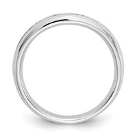 14K White Gold 0.20 Carat Lab Grown Diamond VS SI+ G+ Nine Stone Complete Fashion Band view 3