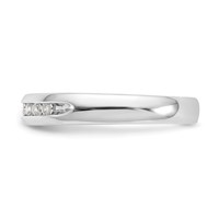 14K White Gold 0.20 Carat Lab Grown Diamond VS SI+ G+ Nine Stone Complete Fashion Band view 4