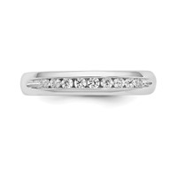 14K White Gold 0.20 Carat Lab Grown Diamond VS SI+ G+ Nine Stone Complete Fashion Band view 5