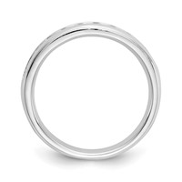 14K White Gold 0.38 Carat Lab Grown Diamond VS SI+ G+ Nine Stone Complete Fashion Band view 3