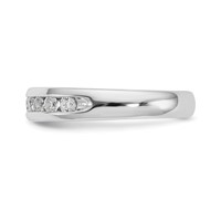 14K White Gold 0.38 Carat Lab Grown Diamond VS SI+ G+ Nine Stone Complete Fashion Band view 4