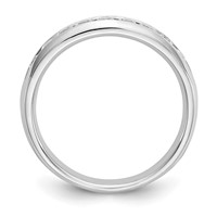 14K White Gold 0.50 Carat Lab Grown Diamond VS SI+ G+ Nine Stone Complete Fashion Band view 3