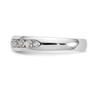 14K White Gold 0.50 Carat Lab Grown Diamond VS SI+ G+ Nine Stone Complete Fashion Band view 4