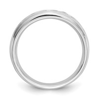 14K White Gold 0.62 Carat Lab Grown Diamond VS SI+ G+ Nine Stone Complete Fashion Band view 3