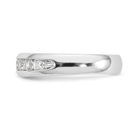14K White Gold 0.62 Carat Lab Grown Diamond VS SI+ G+ Nine Stone Complete Fashion Band view 4