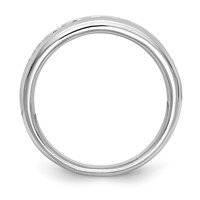 14K White Gold 0.75 Carat Lab Grown Diamond VS SI+ G+ Nine Stone Complete Fashion Band view 3