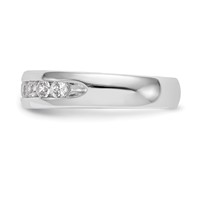 14K White Gold 0.75 Carat Lab Grown Diamond VS SI+ G+ Nine Stone Complete Fashion Band view 4