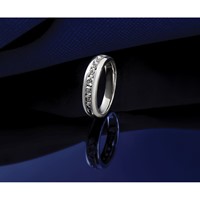 14K White Gold 1.62 Carat Lab Grown Diamond VS SI+ G+ Nine Stone Complete Fashion Band view 5