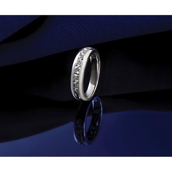 9-Stone Diamond Channel Bands