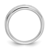 14K White Gold 1 Carat Lab Grown Diamond VS SI+ G+ Nine Stone Complete Fashion Band view 3