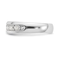 14K White Gold 1 Carat Lab Grown Diamond VS SI+ G+ Nine Stone Complete Fashion Band view 4