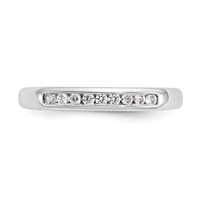 14K White Gold 1 Carat Lab Grown Diamond VS SI+ G+ Nine Stone Complete Fashion Band view 5