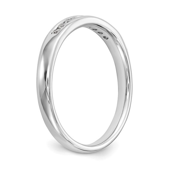 14K White Gold 9-Stone (Holds 9-1.5mm Round) Channel Band Mounting