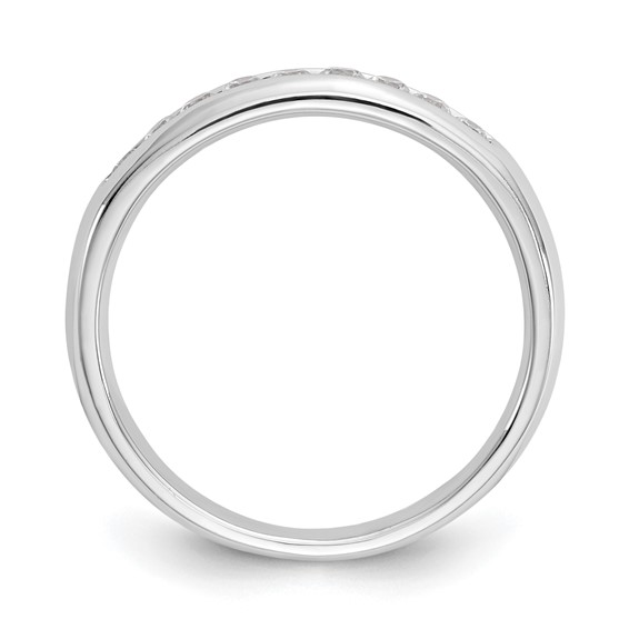 14K White Gold 9-Stone (Holds 9-1.9mm Round) Channel Band Mounting