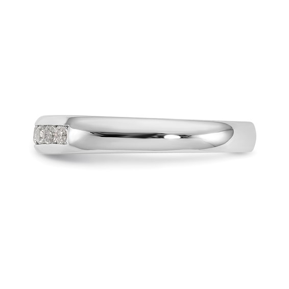 14K White Gold 9-Stone (Holds 9-1.9mm Round) Channel Band Mounting