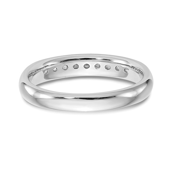 14K White Gold 9-Stone (Holds 9-1.9mm Round) Channel Band Mounting