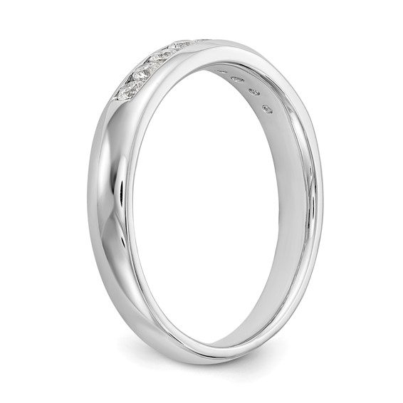 14K White Gold 9-Stone (Holds 9-1.9mm Round) Channel Band Mounting