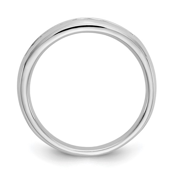 14K White Gold 9-Stone (Holds 9-2.0mm Round) Channel Band Mounting