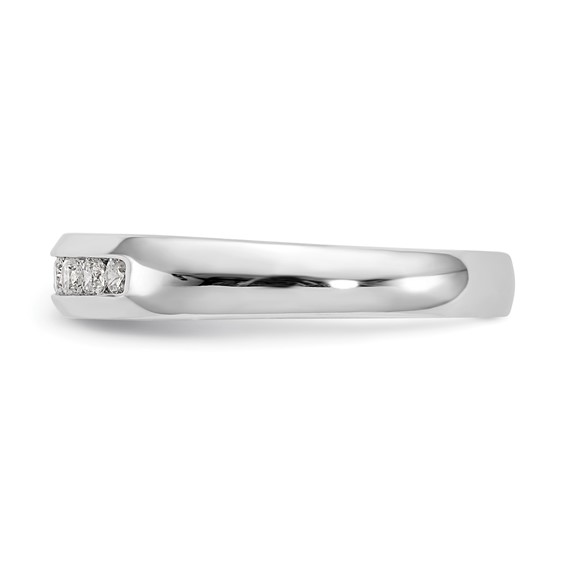 14K White Gold 9-Stone (Holds 9-2.0mm Round) Channel Band Mounting