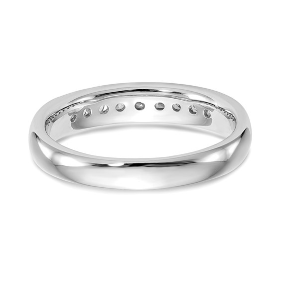 14K White Gold 9-Stone (Holds 9-2.0mm Round) Channel Band Mounting