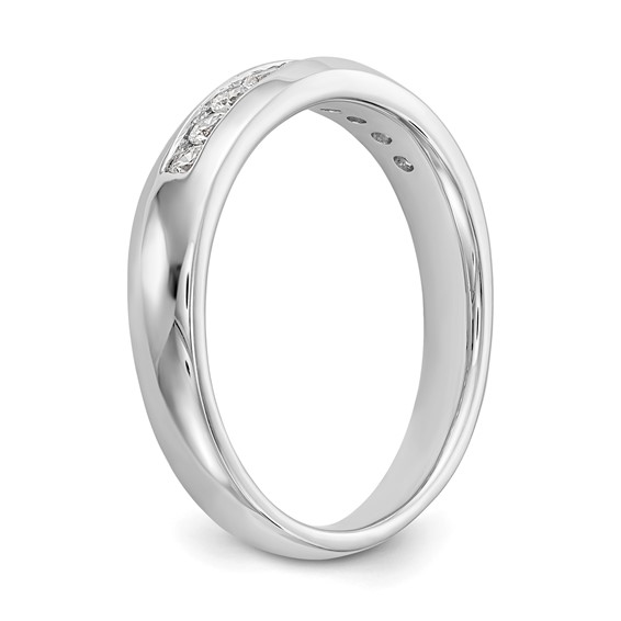 14K White Gold 9-Stone (Holds 9-2.0mm Round) Channel Band Mounting