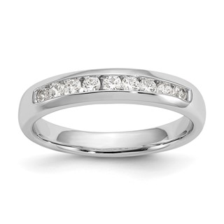 14K White Gold 9-Stone (Holds 9-2.0mm Round) Channel Band Mounting