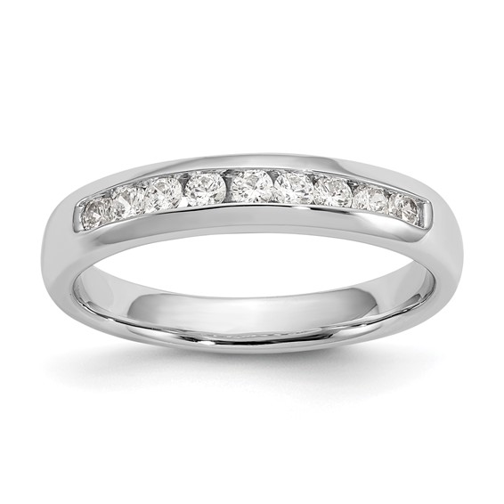 14K White Gold 9-Stone (Holds 9-2.0mm Round) Channel Band Mounting