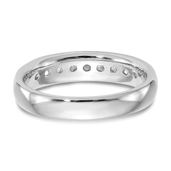 14K White Gold 9-Stone (Holds 9-2.4mm Round) Channel Band Mounting