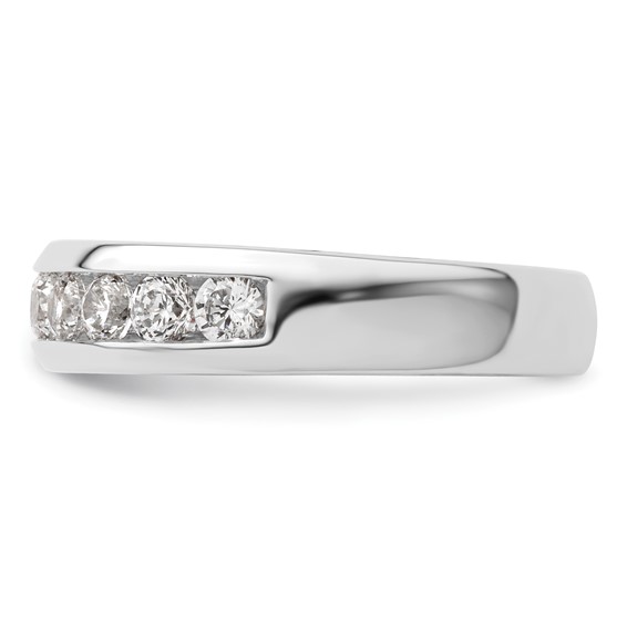 14K White Gold 9-Stone (Holds 9-2.7mm Round) Channel Band Mounting