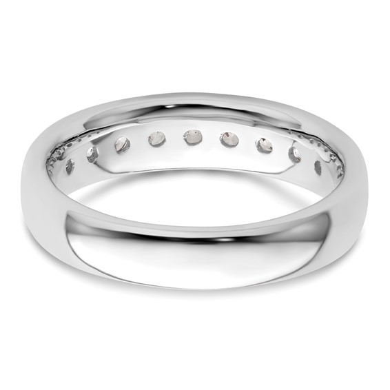 14K White Gold 9-Stone (Holds 9-2.7mm Round) Channel Band Mounting