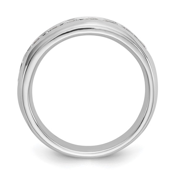 14K White Gold 9-Stone (Holds 9-2.9mm Round) Channel Band Mounting