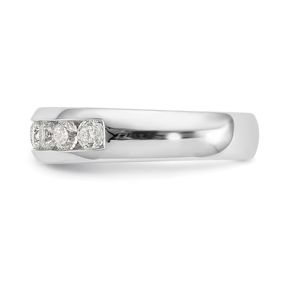 14K White Gold 9-Stone (Holds 9-2.9mm Round) Channel Band Mounting