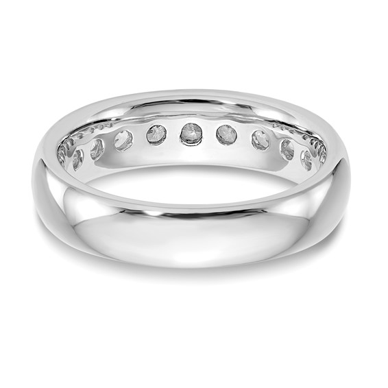14K White Gold 9-Stone (Holds 9-2.9mm Round) Channel Band Mounting