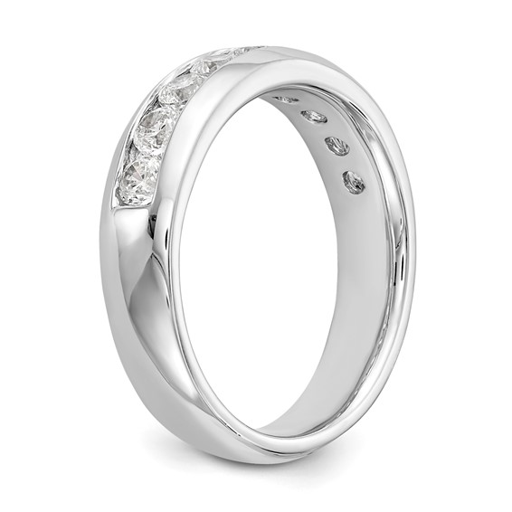 14K White Gold 9-Stone (Holds 9-2.9mm Round) Channel Band Mounting