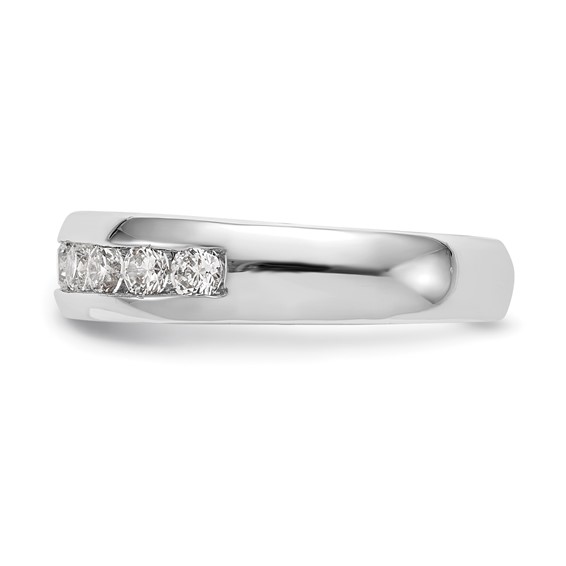 14K White Gold 9-Stone (Holds 9-3.0mm Round) Channel Band Mounting
