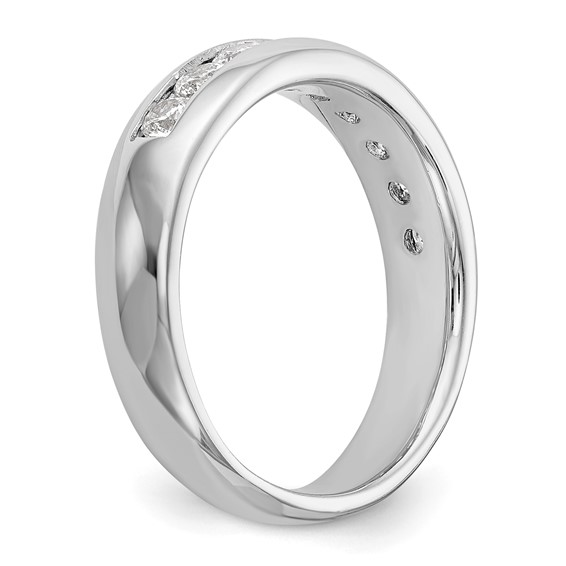 14K White Gold 9-Stone (Holds 9-3.0mm Round) Channel Band Mounting