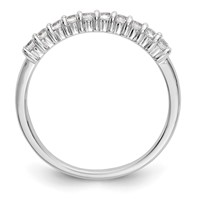 14K White Gold 1 Carat Lab Grown Diamond VS SI+ G+ Ten Stone Complete Fashion Band view 3