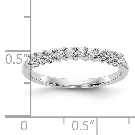 14K White Gold 10-Stone Diamond Bands