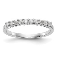 14K White Gold 1 Carat Lab Grown Diamond VS SI+ G+ Ten Stone Complete Fashion Band view 1