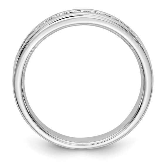 14k White Gold 10-Stone (Holds 10-2.0mm Round) Channel Band Mounting (Closed)