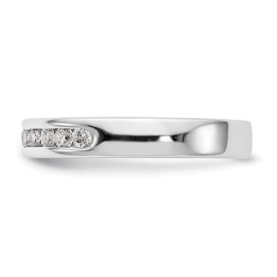 14k White Gold 10-Stone (Holds 10-2.0mm Round) Channel Band Mounting (Closed)