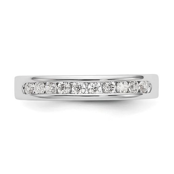 14k White Gold 10-Stone (Holds 10-2.0mm Round) Channel Band Mounting (Closed)