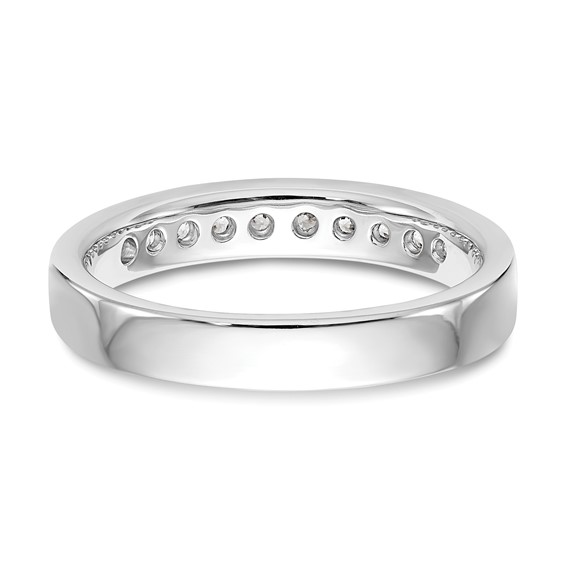14k White Gold 10-Stone (Holds 10-2.0mm Round) Channel Band Mounting (Closed)