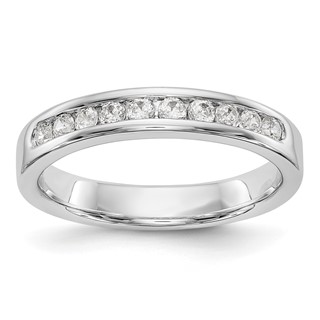 14k White Gold 10-Stone (Holds 10-2.0mm Round) Channel Band Mounting (Closed)
