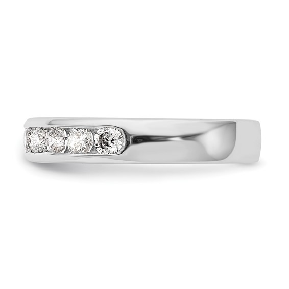 14k White Gold 10-Stone (Holds 10-2.7mm Round) Channel Band Mounting (Closed)