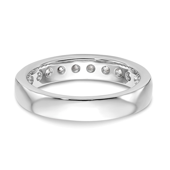 14k White Gold 10-Stone (Holds 10-2.7mm Round) Channel Band Mounting (Closed)